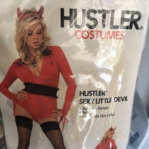 Red Sexy Little Devil Hustler Costume size M/L